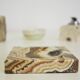 Smoking accessories in marble and onyx, 1970s, lot of 4