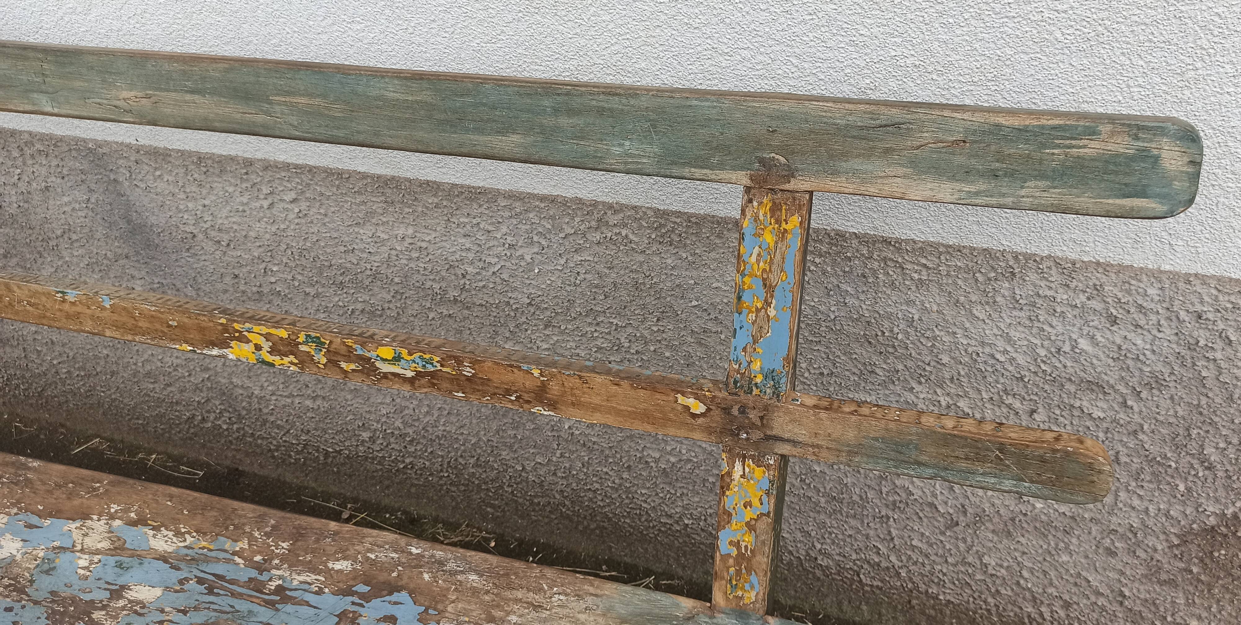 Old wooden bench with beautiful patina