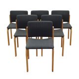 Set of six chairs, Danish design, 1980s, manufacturer: Fritz Hansen