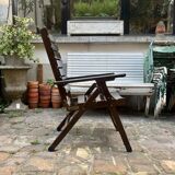 EMU garden furniture in dark wood - 2 folding armchairs and 1 table