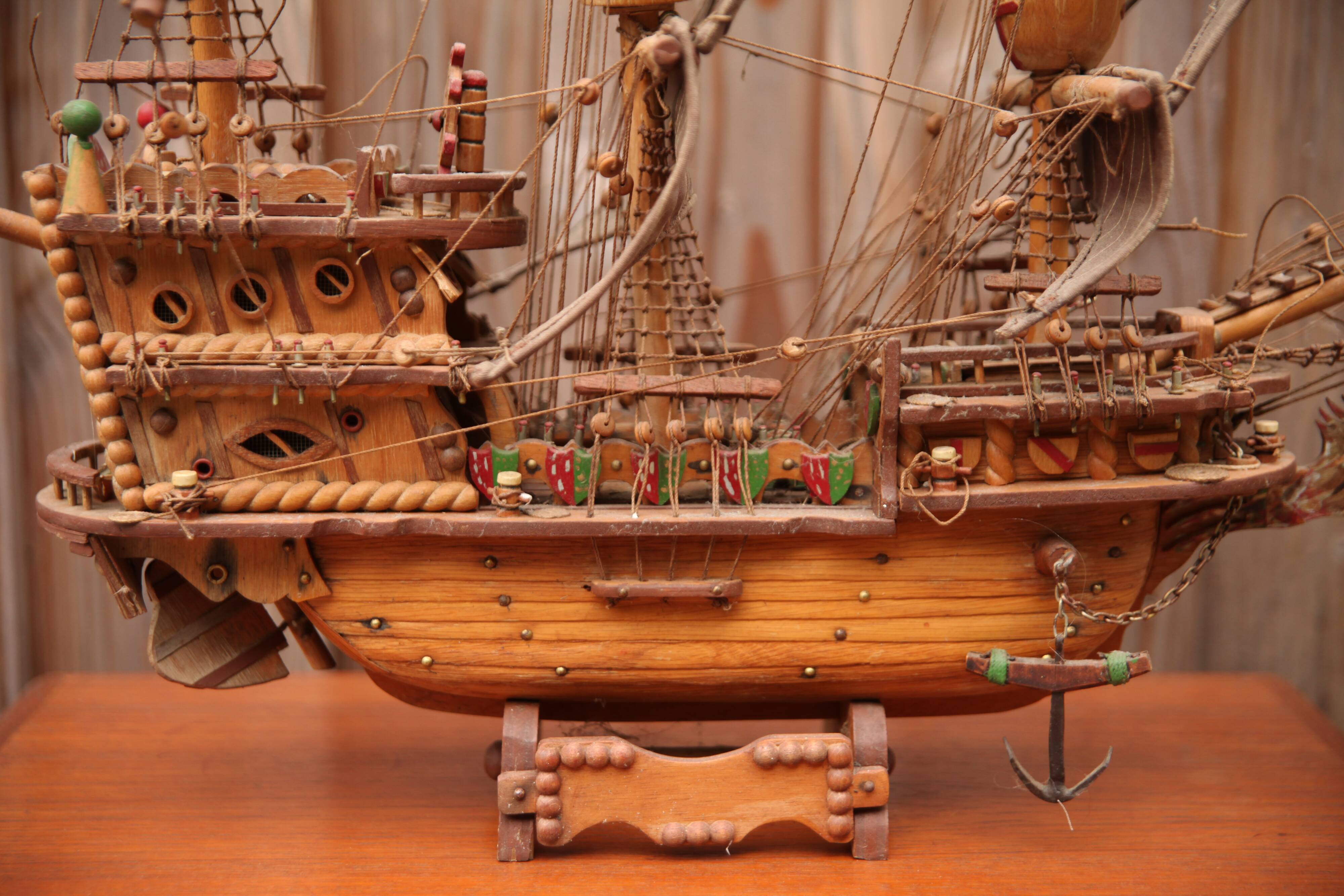 Model wooden boat