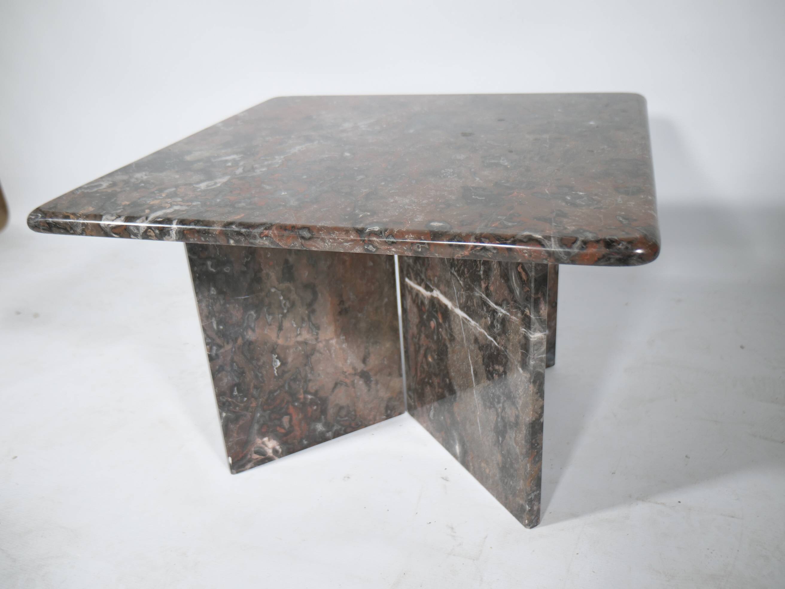 Table basse en marbre véritable vintage des années 1970