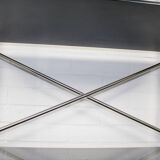 Chrome & smoked glass shelving unit, 1970s