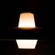 Philips pendant light in frosted sky blue glass by Louis Kalff