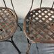 Série de 4 chaises de jardin en fer forgé