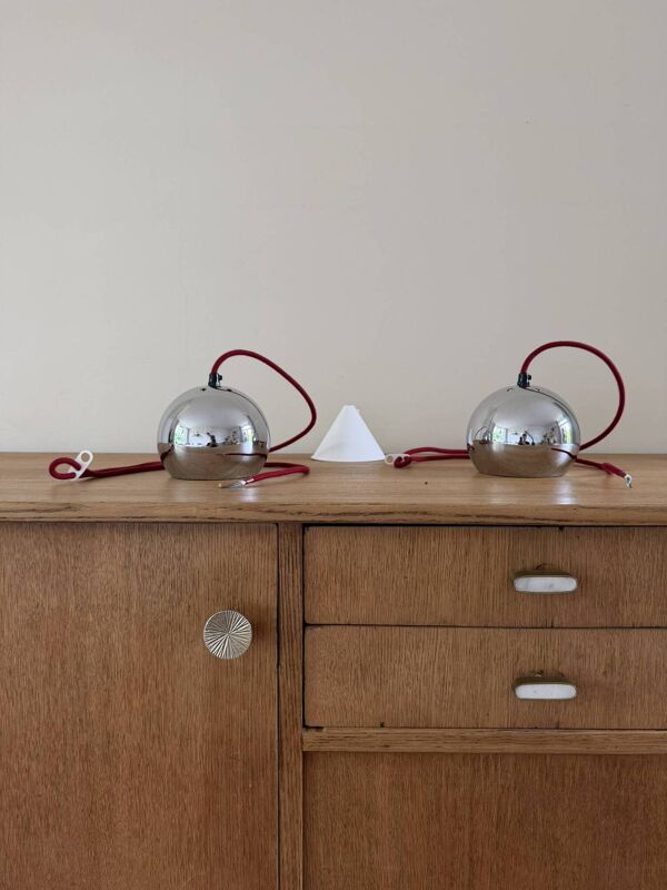Suspensions vintage de style Topan - lampes de design danois - style espace.
