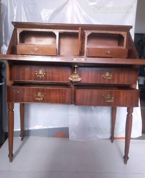 Louis XV mahogany shipowner's desk, 18th century