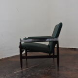 Fauteuil en palissandre & simili cuir modèle 112 par Leolux, années 1960