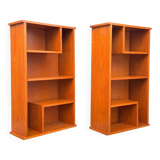 Two vintage asymmetrical storage units