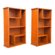 Two vintage asymmetrical storage units