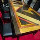 Maurice Villency GC Colombo Italia black lacquer high-gloss dining set
