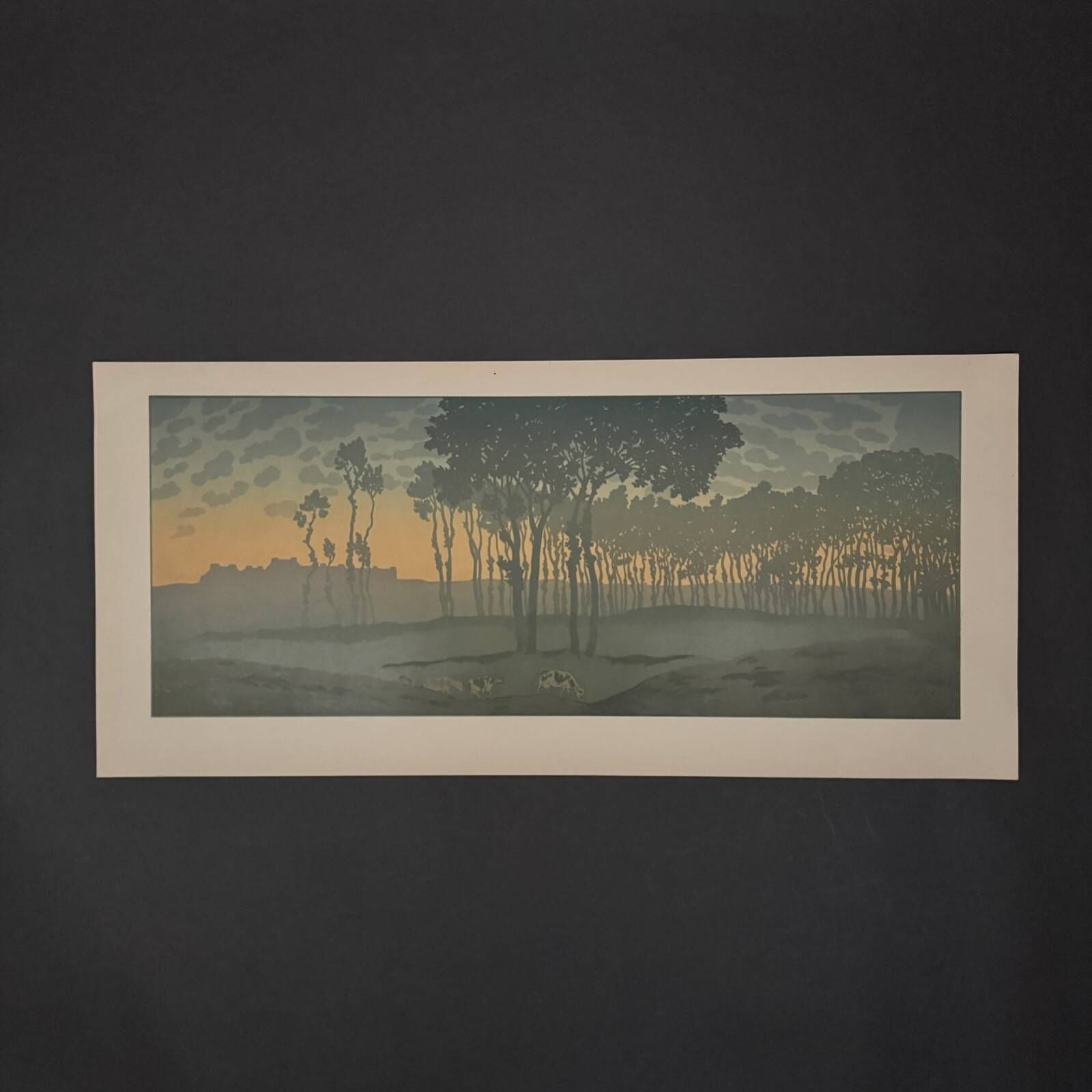 Lithograph by Henri Rivière The Fairyland of Hours - Dawn