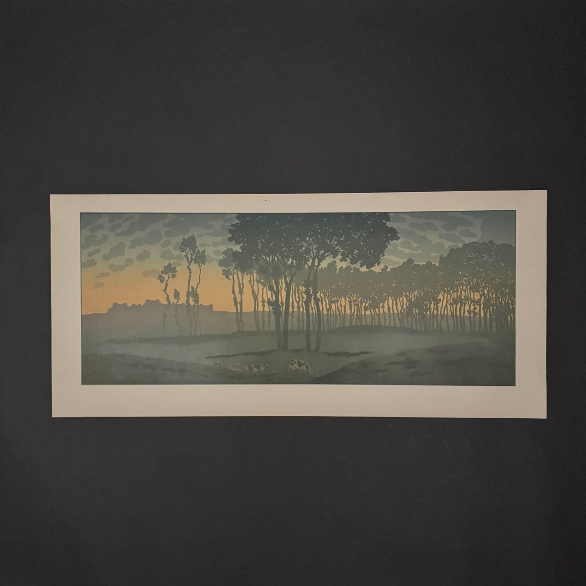 Lithographie par Henri Rivière La Féérie des Heures - L’Aube