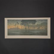 Lithographie par Henri Rivière La Féérie des Heures - L’Aube