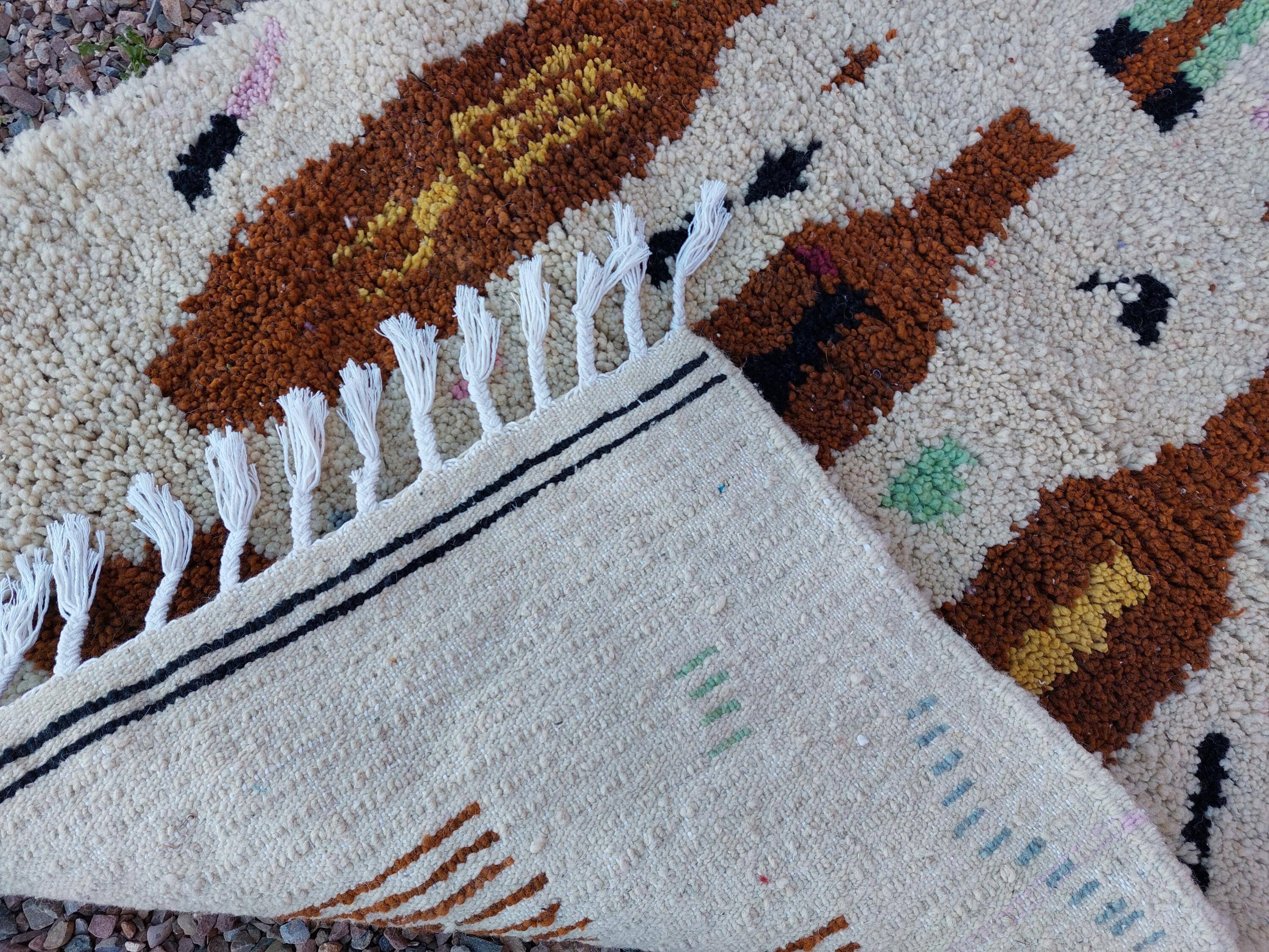 Handwoven Moroccan rug 3x2 m