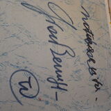 Painting by Gian BERRA with autograph letter signed on the back, contemporary painter - Italy