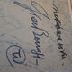 Painting by Gian BERRA with autograph letter signed on the back, contemporary painter - Italy