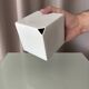 Vintage Jingdezhen Porcelain Bud Vase | White Geometric Minimalist Vase