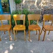 4 chaises bistrot, teinte claire