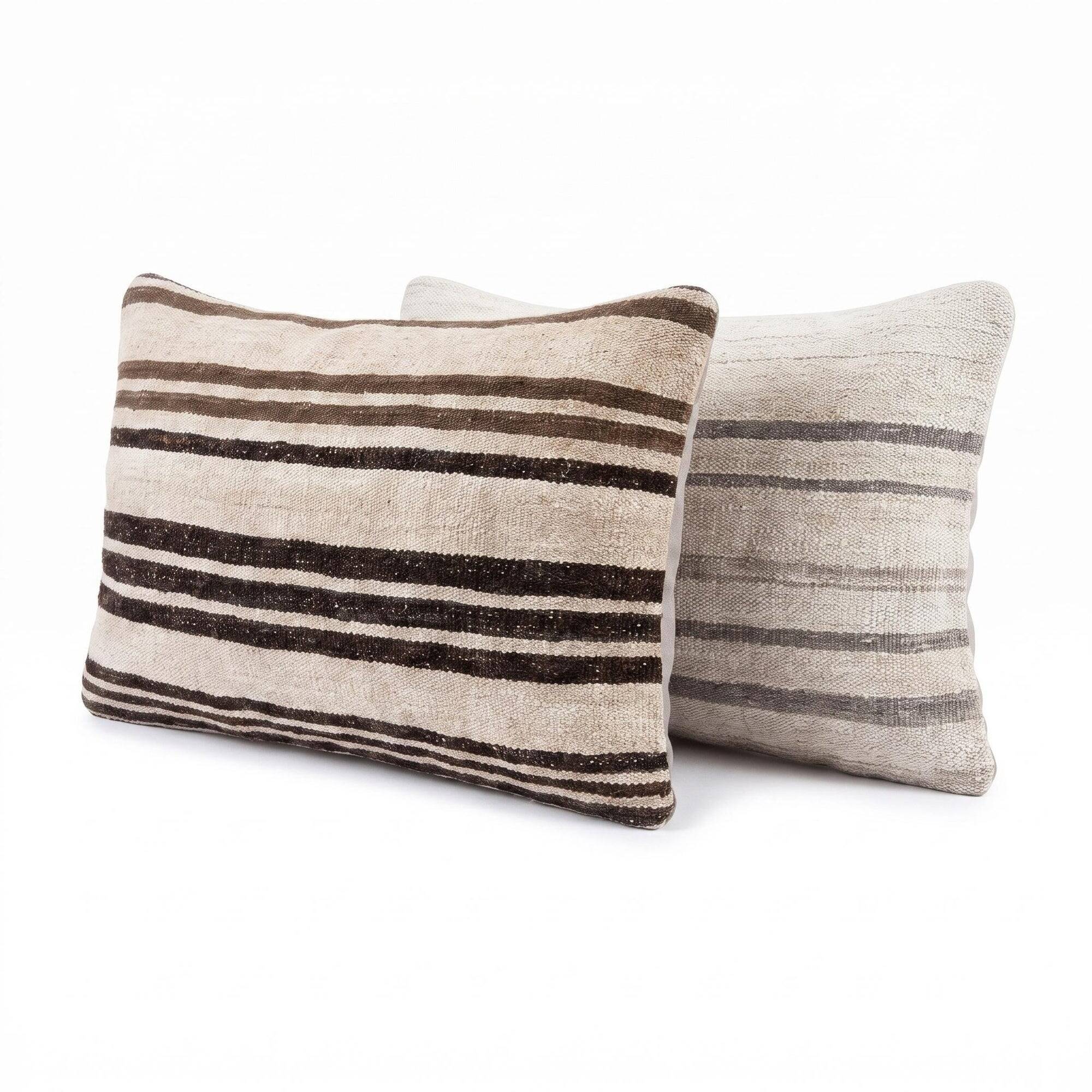 Set of 2 vintage kilim cushion covers 41x61 cm