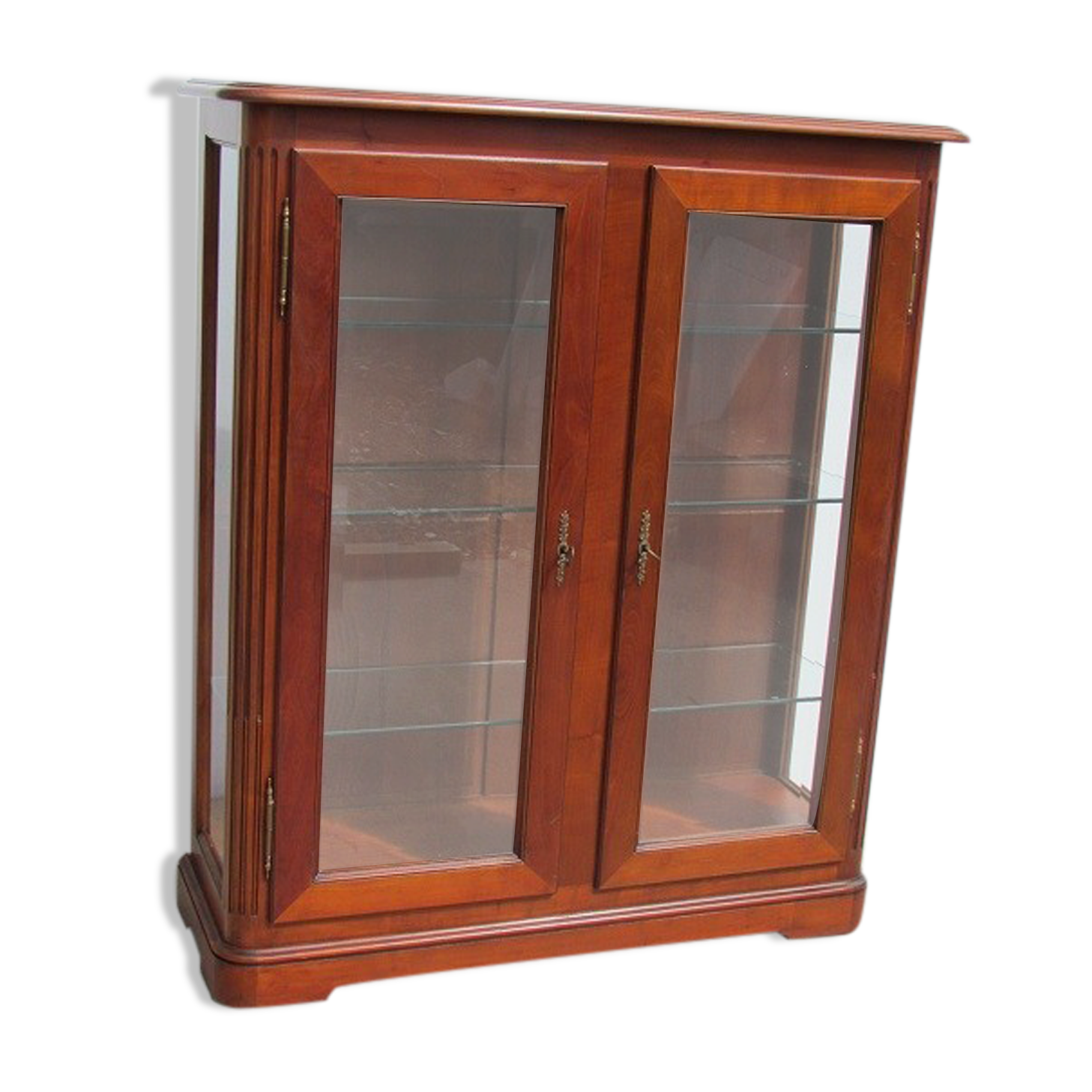 Louis Philippe library showcase in cherry