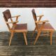 Paire de fauteuils bridges années 50