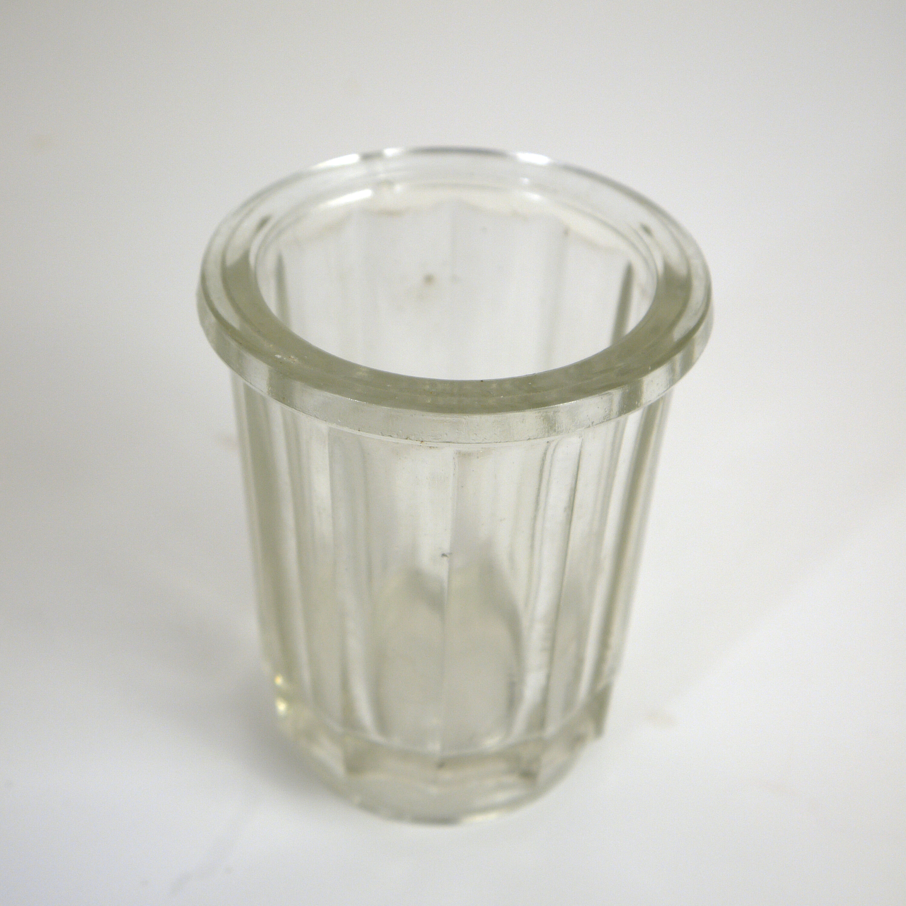 Lot of 3 thick glass jars