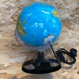 Old globe world map made in vintage Italy