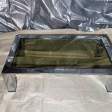 Late 70s chrome steel coffee table