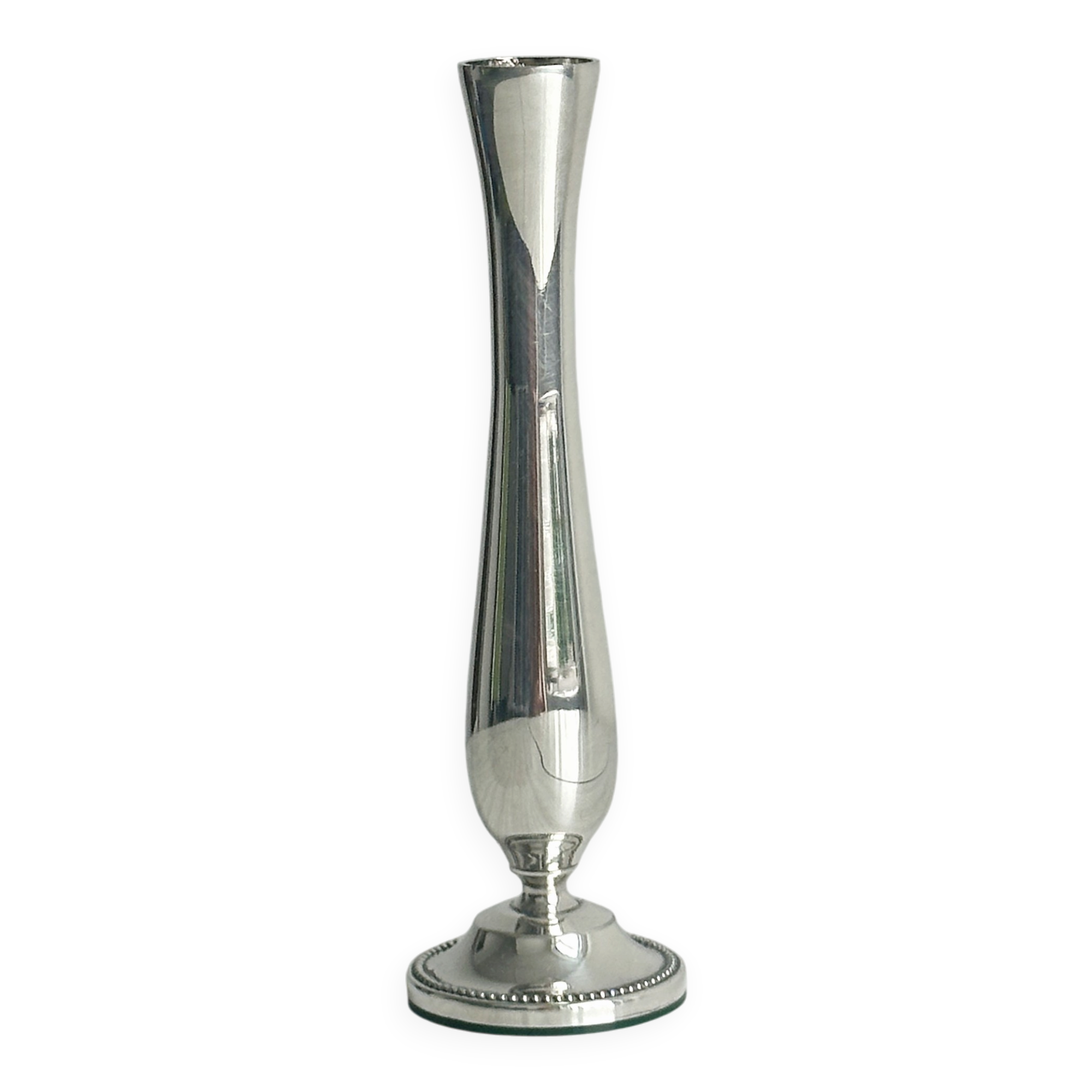 Petit vase soliflore en métal léger