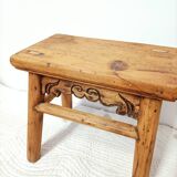 Small rustic old wooden stool