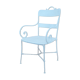 Fauteuil de jardin fer-forgé ancien Napoléon III