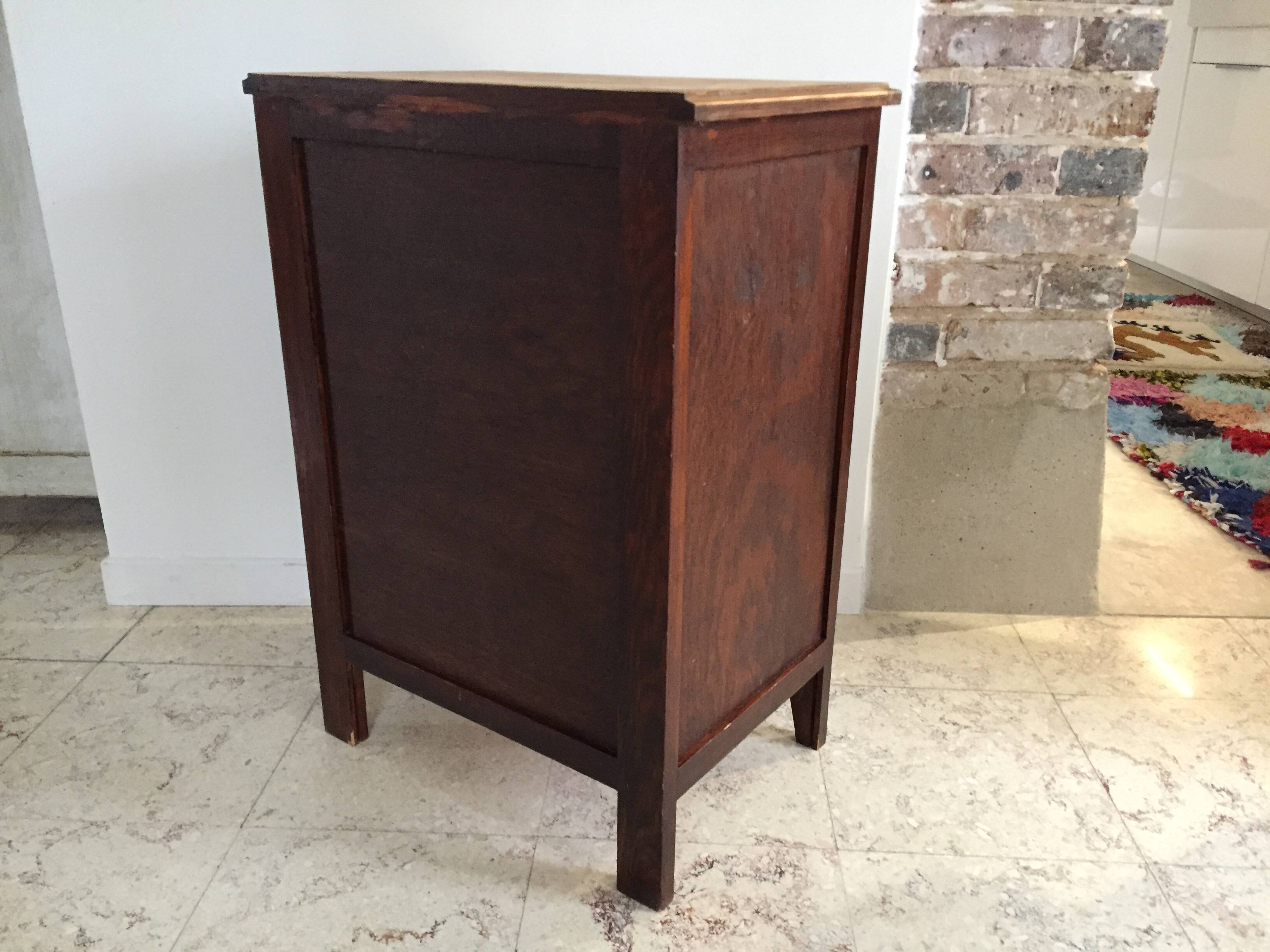Vintage compas legs bedside table