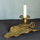 Antique bronze ivy leaf candle holder