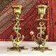 Pair of gilded brass candlesticks