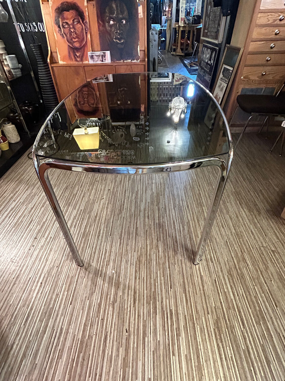 Chromed dining table