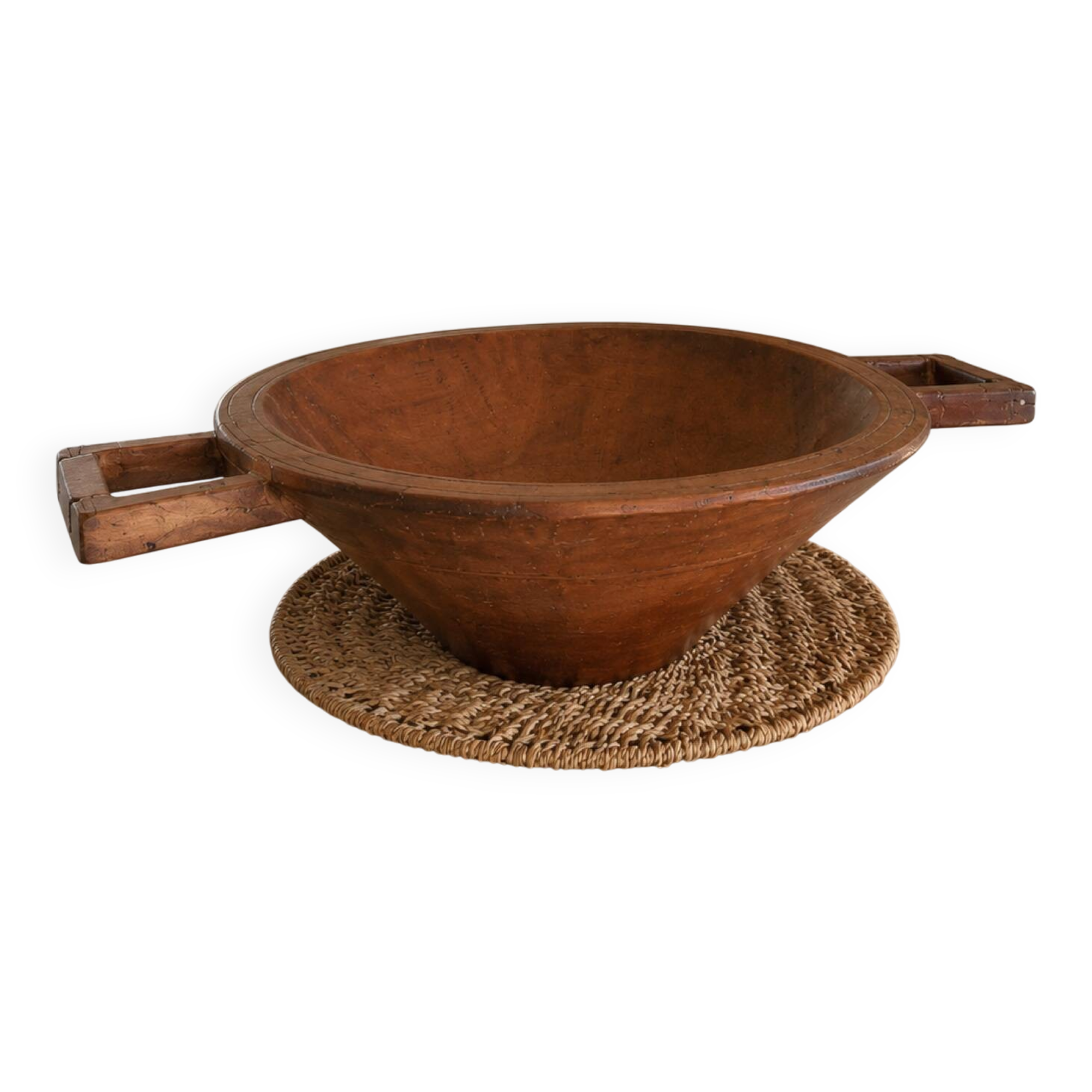 Large handcrafted solid wood bowl
