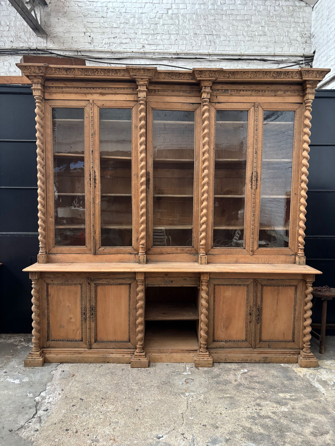 Oak apothecary cabinet, 19th century.