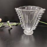 Transparent Murano Glass Vase attr. to Barovier and Toso, Italy