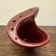 Burgundy ceramic flowerpot, 1950s