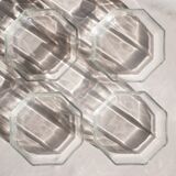 Set of 4 octagonal glass bowls/dishes, Arcoroc France