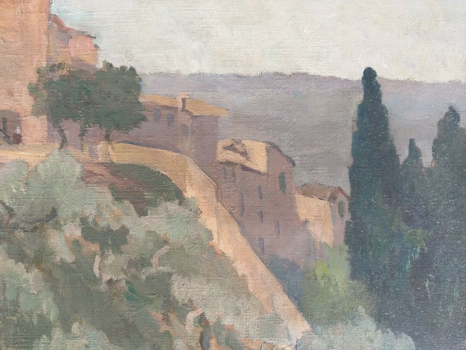 Huile sur toile par Guillot Rafaillac paysage du sud 1930