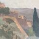 Huile sur toile par Guillot Rafaillac paysage du sud 1930