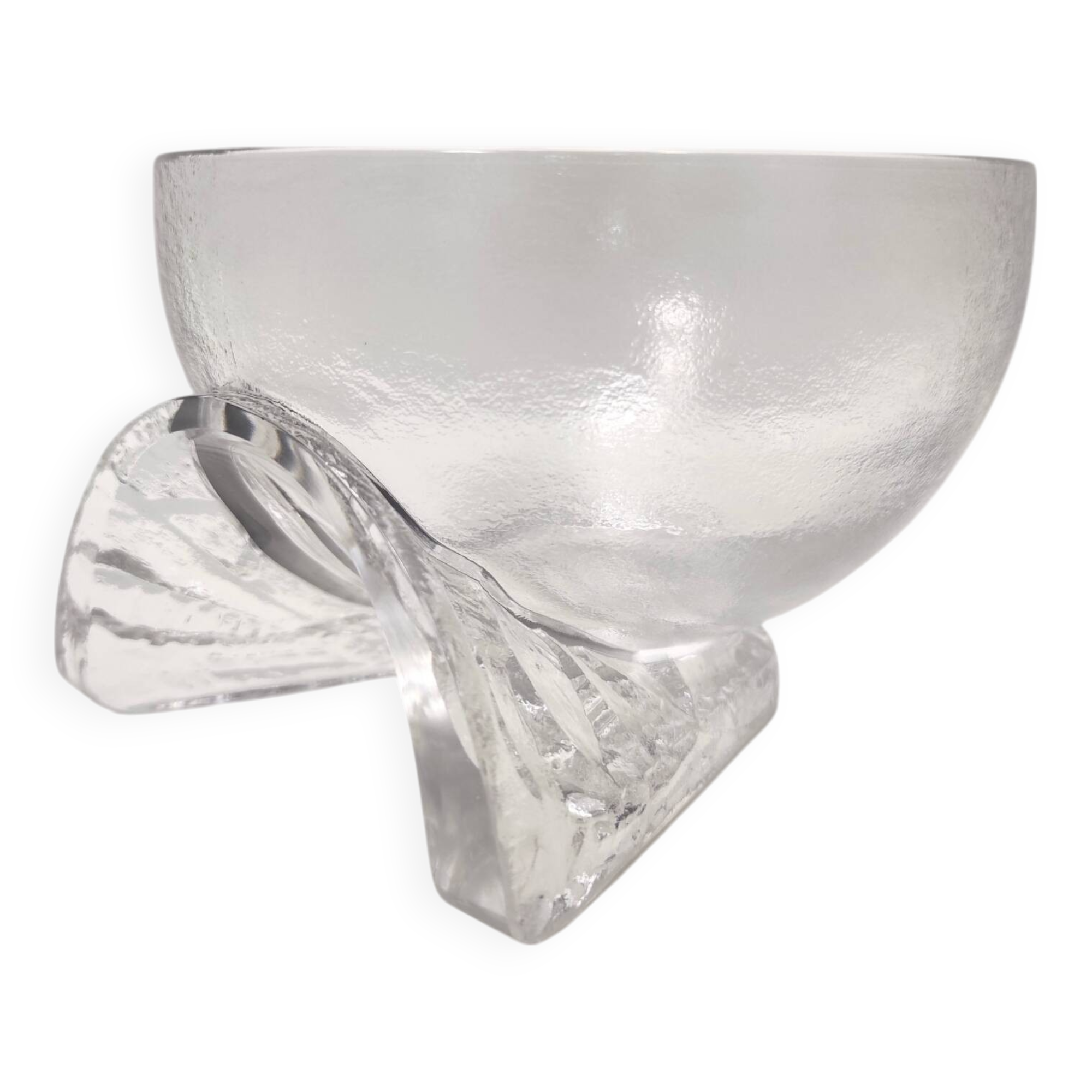 Set of Seven Crystal Serving Bowls by Taddei Sestini for Kristall Krisla