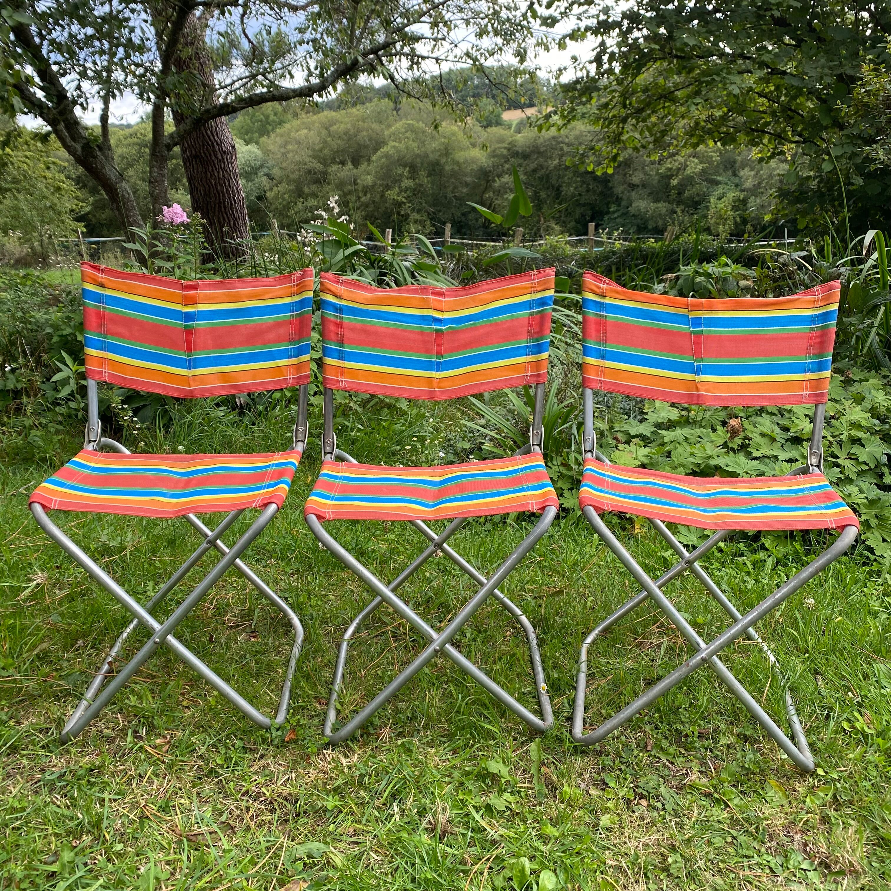 Vintage camping chairs 70s