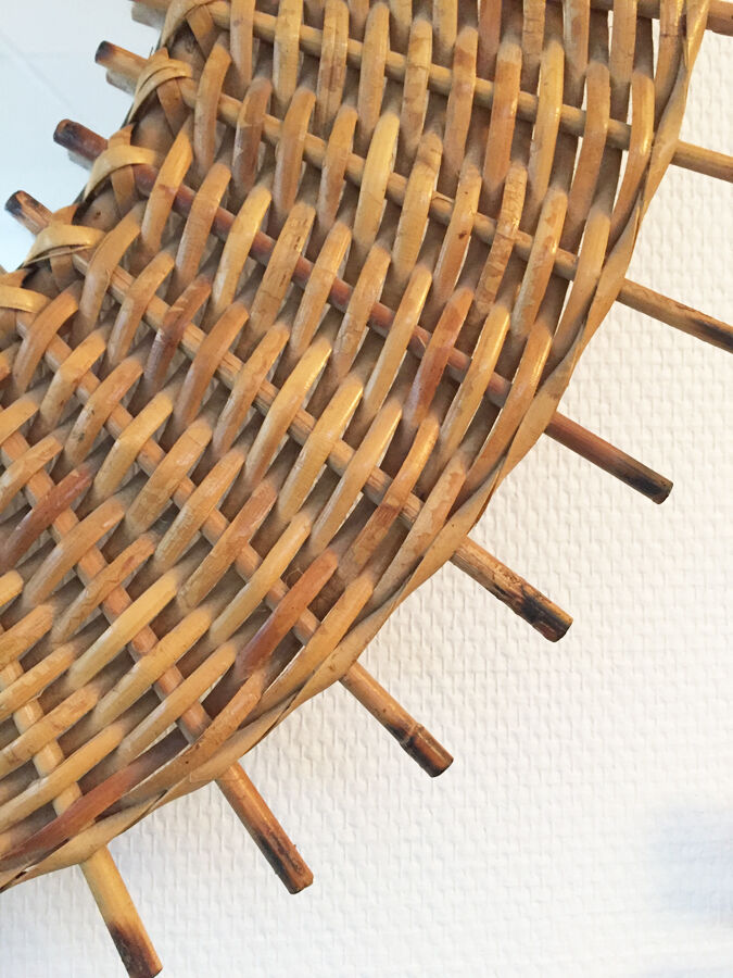 LVintage rattan mirror, 1960