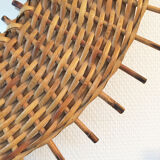 LVintage rattan mirror, 1960