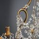 Antique chandelier in gilded iron and metal, Italy, 20th century
