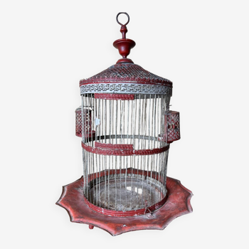 Cage à oiseau en métal XIXe siècle