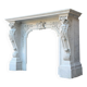 Napoleon III fireplace in white statuary Carrara marble, circa 1880.